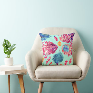 Cojín Decorativo Patrón Boho Feathers