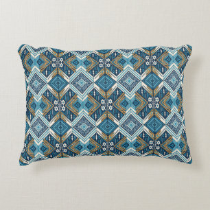 Cojín Decorativo Patrón boho simétrico azul 18583 b xl