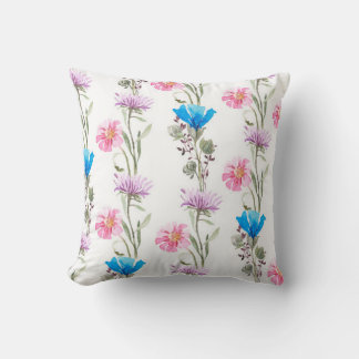 Cojín Decorativo Patrón botánico acuarela