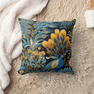 Cojín Decorativo Patrón Botánico de Aves Exóticas Chinoiserie (8)