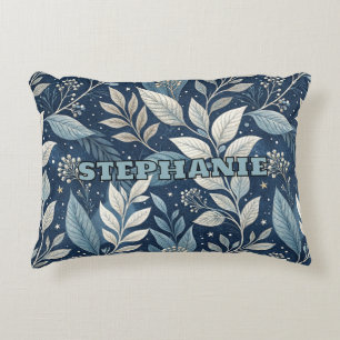 Cojín Decorativo Patrón botánico del Jardín Nocturno Sin Marea