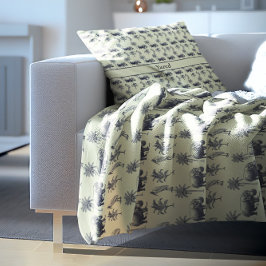 Cojín Decorativo Patrón botánico del río Nilo, personalizado