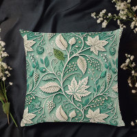 Patrón Botánico Vintage Verde Beige Pastel