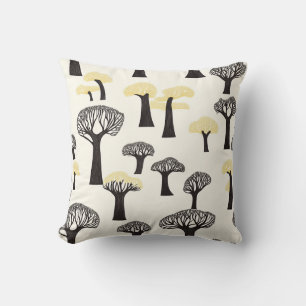Cojín Decorativo Patrón caprichoso del árbol Baobab