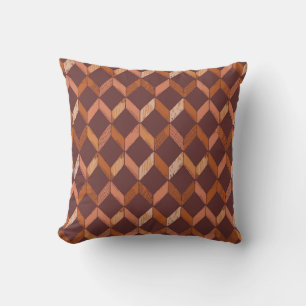 Cojín Decorativo Patrón Chevron Texturizado Vintage Retro Sin Costu