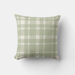 Cojín Decorativo Patrón clásico artán-suave verde y marfil