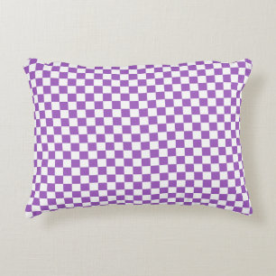 Cojín Decorativo Patrón clásico de color púrpura y blanco