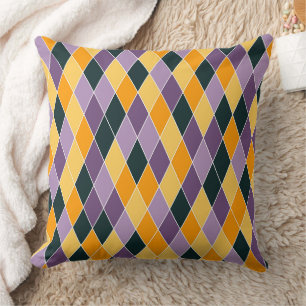 Cojín Decorativo Patrón clásico de diamante argyle en celosía