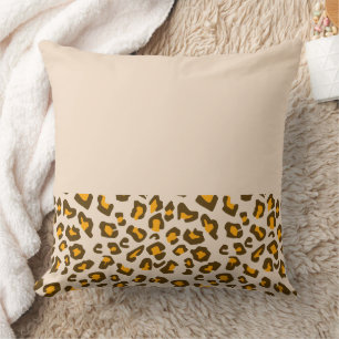 Cojín Decorativo Patrón clásico de estampado de leopardo salvaje