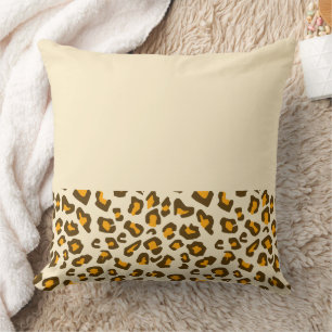 Cojín Decorativo Patrón clásico de estampado de leopardo salvaje