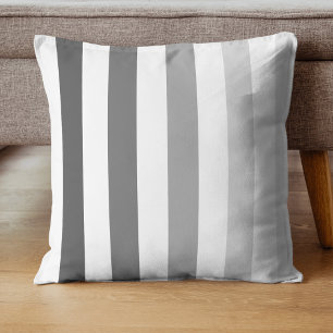Cojín Decorativo Patrón clásico de rayas grises y blancas