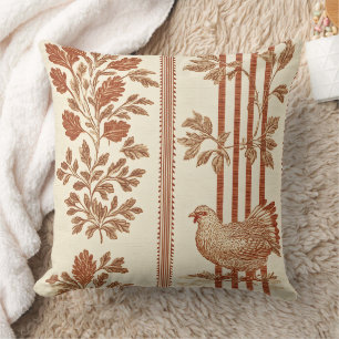 Cojín Decorativo Patrón Clásico de Toile de Gallina de Granero de T