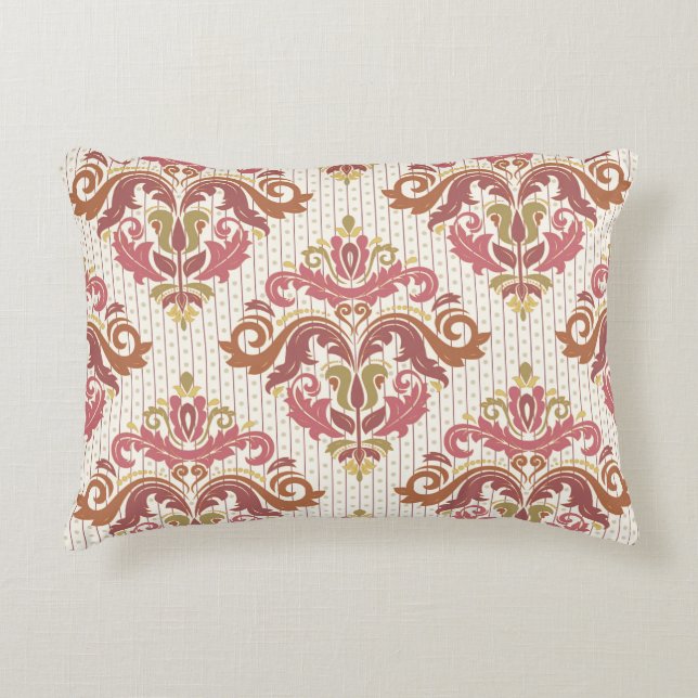 Cojín Decorativo Patrón clásico sin costuras. Orígenes de damasco c (Anverso)