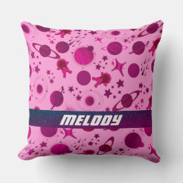 Cojín Decorativo patrón colorido de estrellas de galaxia en el espa