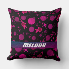 Cojín Decorativo patrón colorido de estrellas de galaxia en el espa