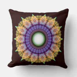 Cojín Decorativo Patrón colorido radiante y fruncido