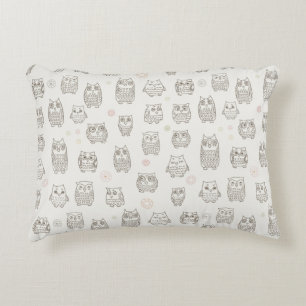 Cojín Decorativo Patrón con búhos