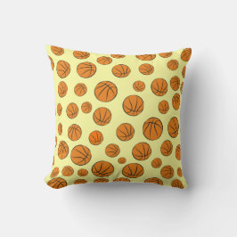 Cojín Decorativo Patrón continuo de balones de baloncesto 