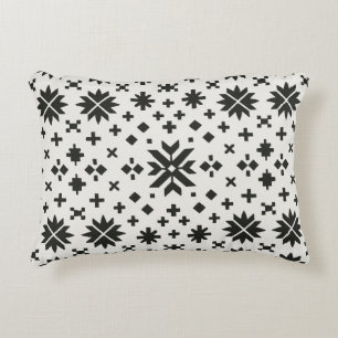 Cojín Decorativo Patrón continuo de geometría folk minimalista