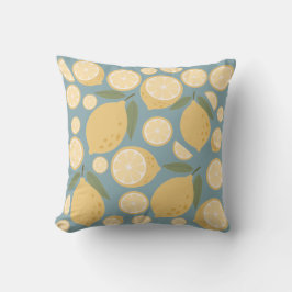 Cojín Decorativo Patrón continuo de limón amarillo
