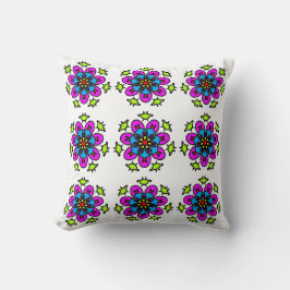 Cojín Decorativo Patrón continuo de mandala floral