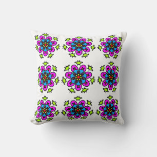 Cojín Decorativo Patrón continuo de mandala floral