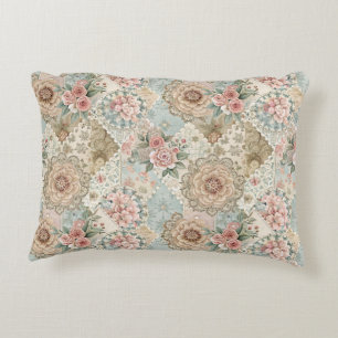 Cojín Decorativo Patrón continuo de patchwork de primavera