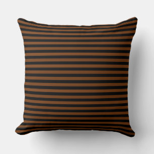 Cojín Decorativo Patrón continuo de rayas negras marrones