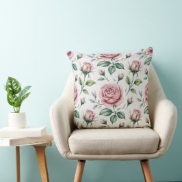 Cojín Decorativo Patrón continuo de rosas