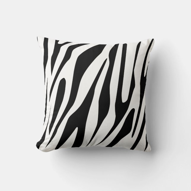 Cojín Decorativo Patrón continuo de Tigre Blanco (Anverso)