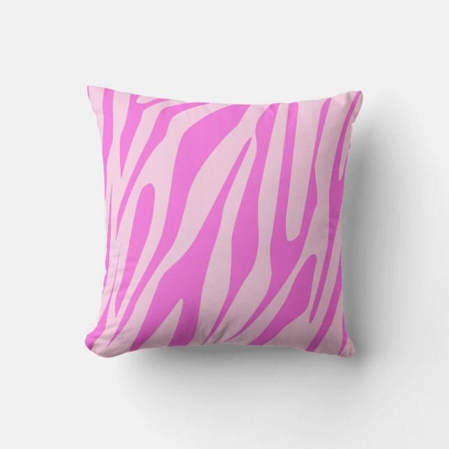 Cojín Decorativo Patrón continuo de Tigre Rosa (Anverso)