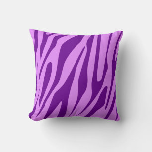 Cojín Decorativo Patrón continuo de tigre tonos púrpura