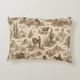 Cojín Decorativo Patrón continuo de toile del desierto occidental v