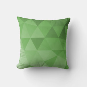 Cojín Decorativo Patrón continuo de triángulos abstractos - Verde