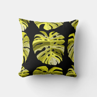 Cojín Decorativo Patrón creativo sin fisuras con hojas tropicales y