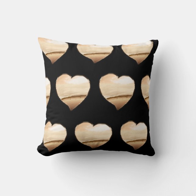 Cojín Decorativo Patrón cromado de corazón 3 (Anverso)