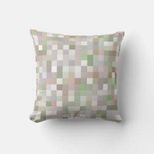 Cojín Decorativo Patrón cuadrado multicolor Pastel