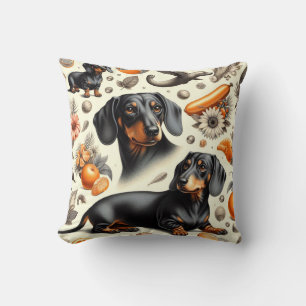 Cojín Decorativo Patrón Cute Dachshund