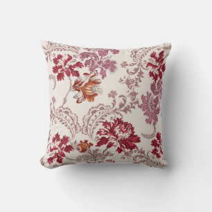 Cojín Decorativo patrón damasco con flores y tapicería vintage m