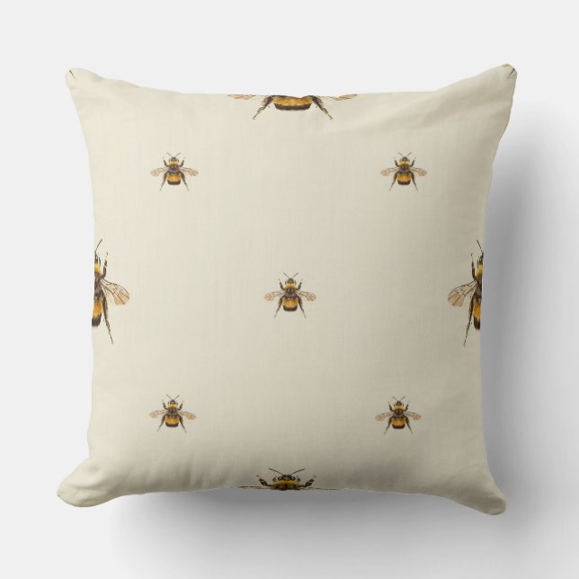 Cojín Decorativo Patrón de abee (Anverso)