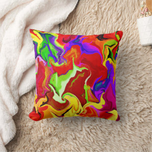 Cojín Decorativo Patrón de abstracciones coloridas y vívidas