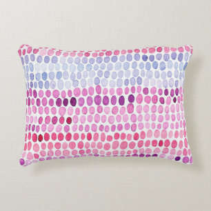 Cojín Decorativo Patrón de acuarela a rayas sin inconveniente. Ros