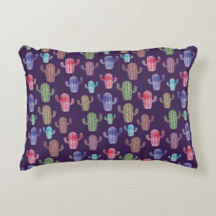 Cojín Decorativo Patrón de acuarela de cactus de moda