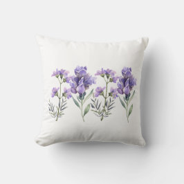 Cojín Decorativo Patrón de acuarela de lavanda francés