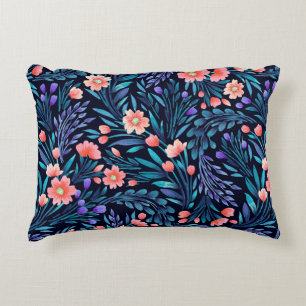 Cojín Decorativo Patrón de acuarela floral sin fisuras.