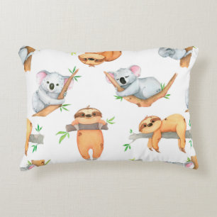 Cojín Decorativo Patrón de acuarela pintado a mano trópico lindo an