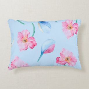 Cojín Decorativo Patrón de acuarela sin costura dibujado a mano con