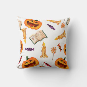 Cojín Decorativo Patrón de acuarela transparente feliz fiesta de h