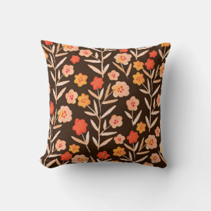 Cojín Decorativo patrón de acuarela vintage, textura floral con ha