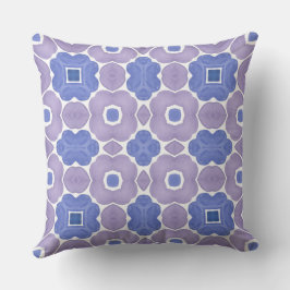 Cojín Decorativo Patrón De Acuarela Violeta Y Azul